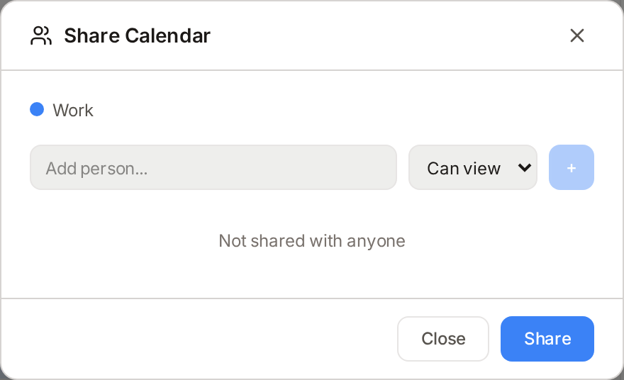 Calendar sharing